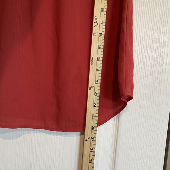 Van Heusen Blouse Womens Sz XS Career Officecore Corpcore Coral - Picture 7 of 8
